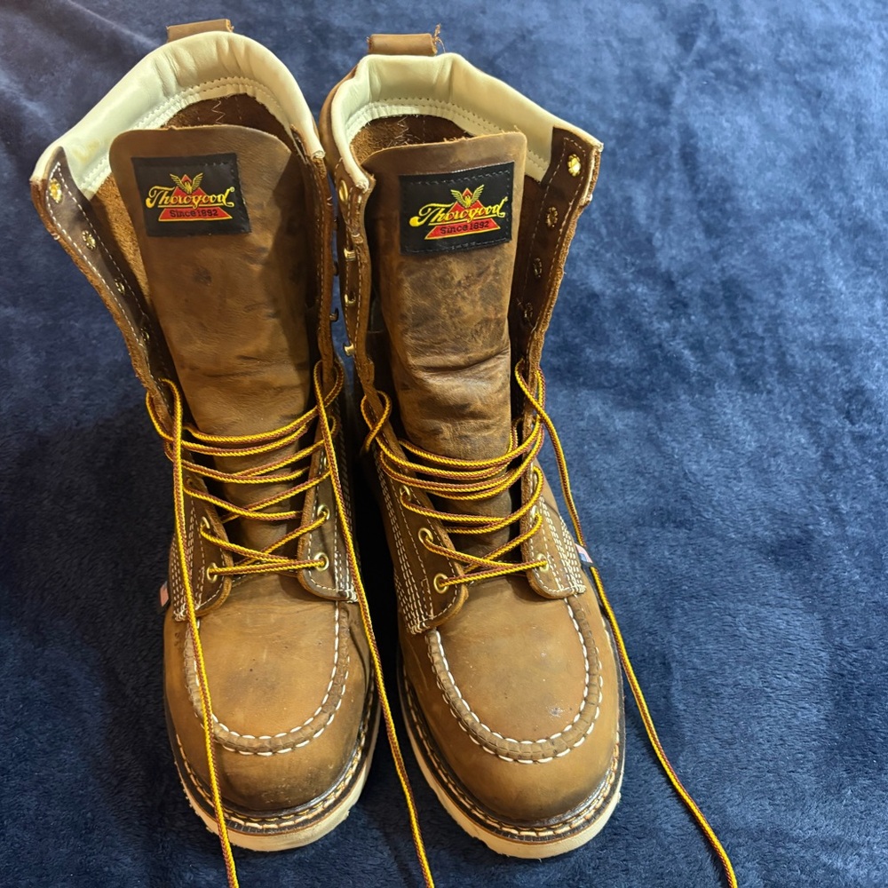 Thorogood Men's Rugged Brown Leather Boots